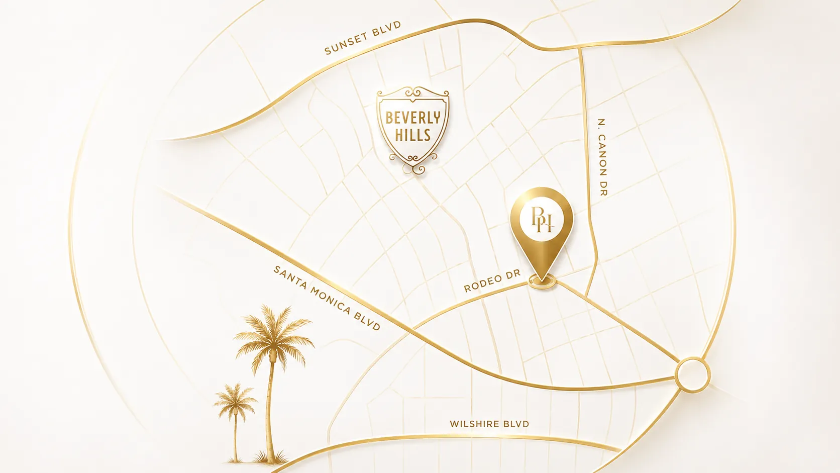 Lumi Studio Cosmetics Beverly Hills location map outline